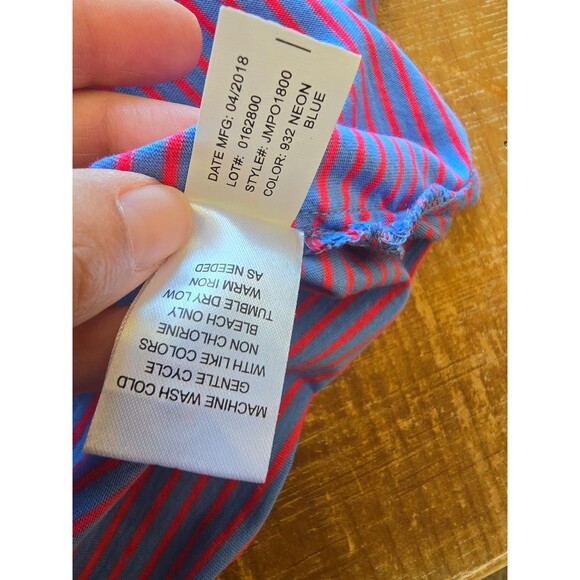 Johnnie-O hanging out striped mens polo size large 100% cotton - Picture 9 of 9